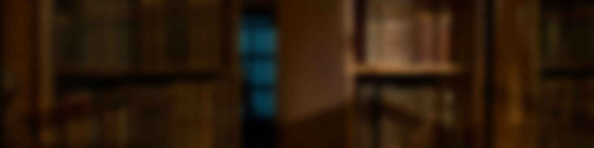 A secret door opened inside a library